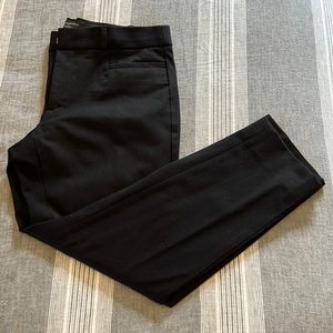 Black cropped dress pants